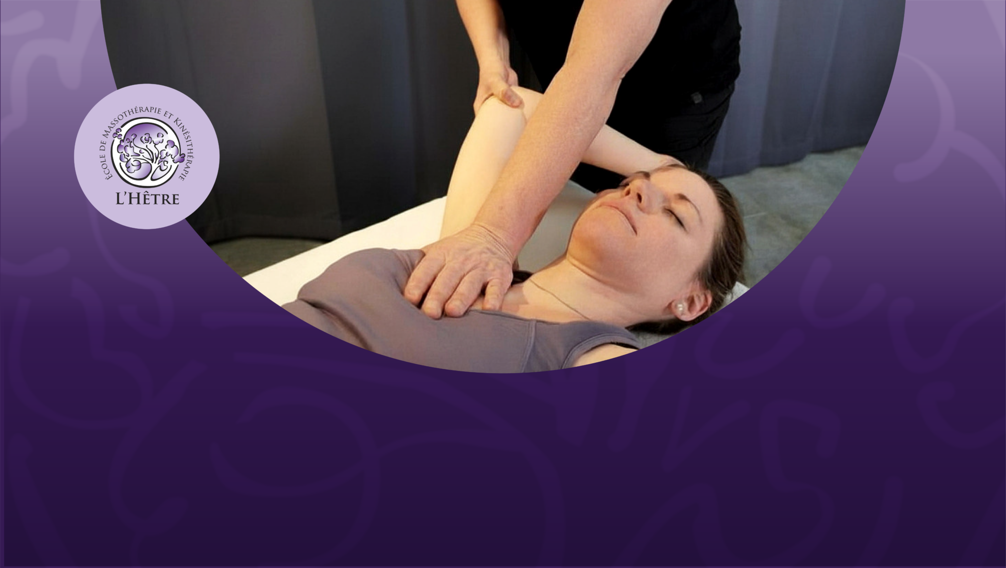 Visuel de l'équipe d'École Hêtre présente au sommet de la massothérapie en avril 2026